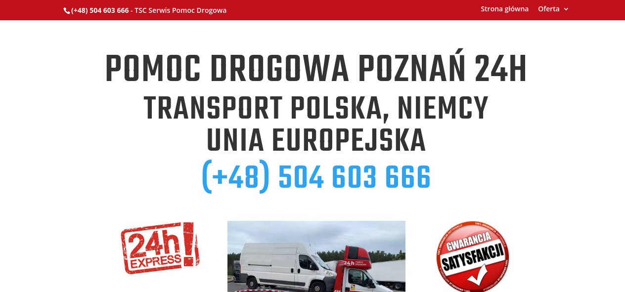 TSC Pomoc Drogowa Poznań, Laweta Poznań, Holowanie Poznań