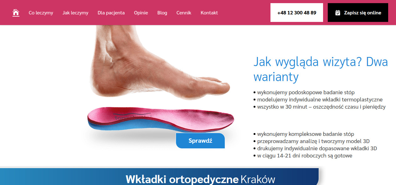 Wkładki ortopedyczne Kraków
